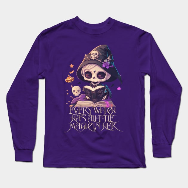 magical witch Long Sleeve T-Shirt by AOAOCreation